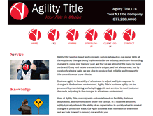 Tablet Screenshot of agilitytitle.com